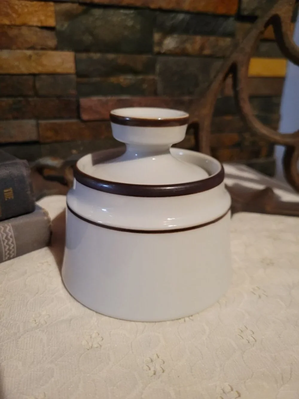 Vintage Noritake Primastone Tundra Sugar Bowl & Creamer Set Japan Stoneware